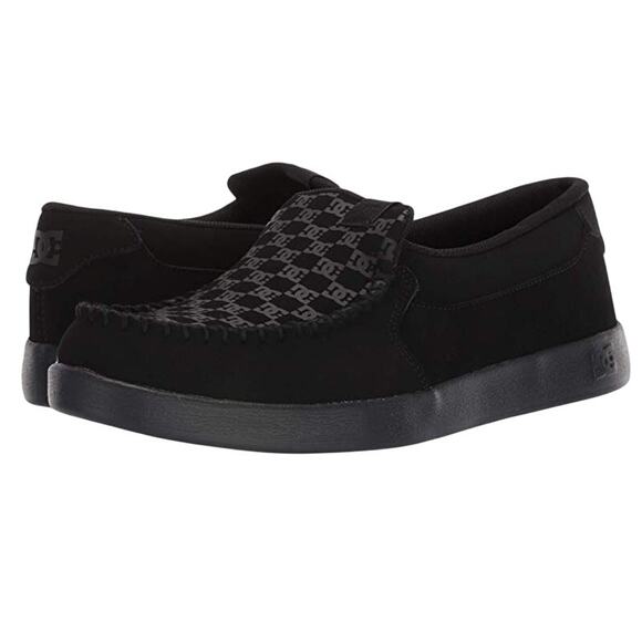 DC Mens Villain 2 Slip On Sneakers US 18 EU 55 Black Leather NIB - Picture 2 of 12